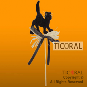 TOPPER PICK GATO NEGRO 11X9CM (26CM) HS3837 x 1